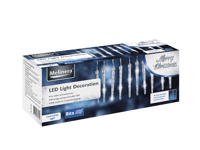 Melinera Led Icicle Light Decoration Lidl Great Britain Specials