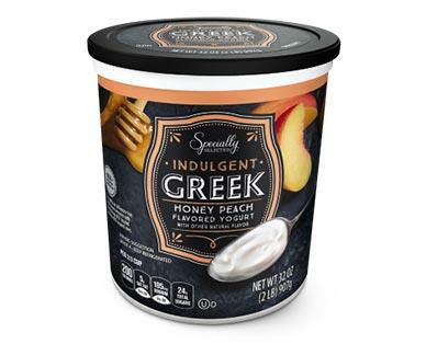 Specially Selected Indulgent Honey Peach Or Cherry Greek Yogurt Aldi