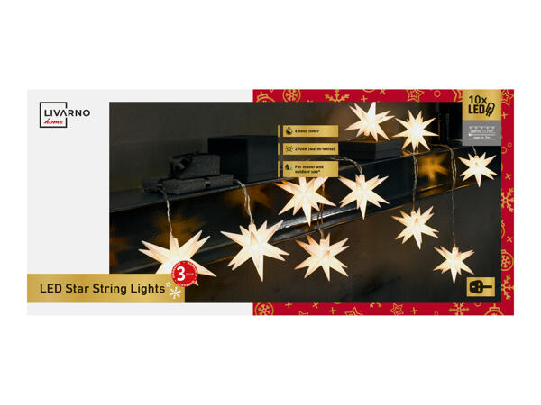 Livarno Home Led Star String Lights Lidl Great Britain