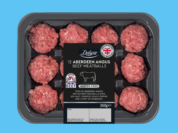 Deluxe 12 Aberdeen Angus Beef Meatballs Lidl Great Britain