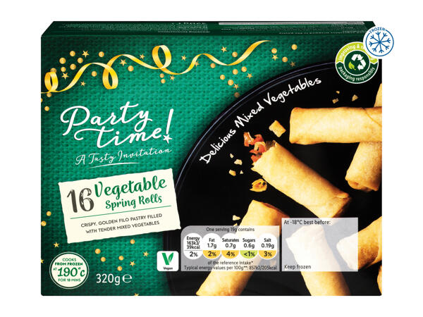 Partytime Vegetable Spring Rolls Pieces Lidl Great Britain