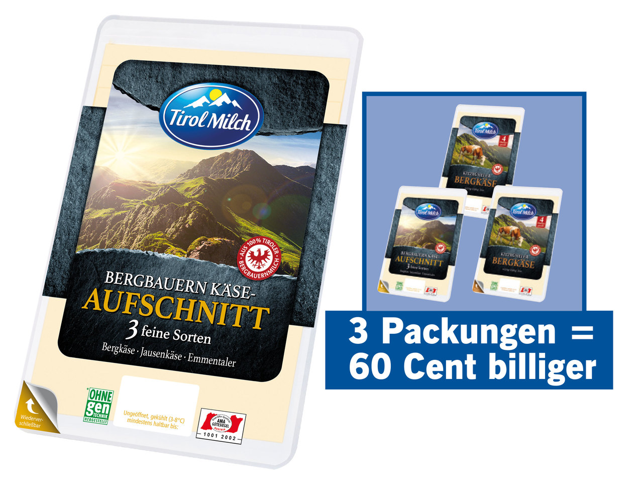 Tirol Milch Tiroler Scheibentrio Bergk Se Tilsiter Lidl Sterreich