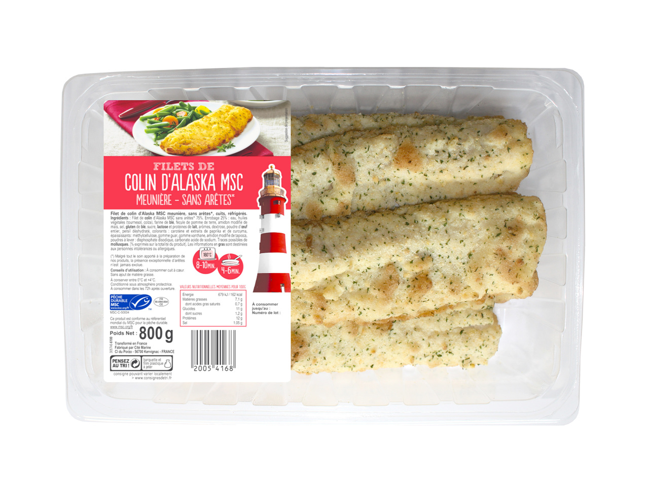 Filets de colin d Alaska MSC meunière1 Lidl France Archive des