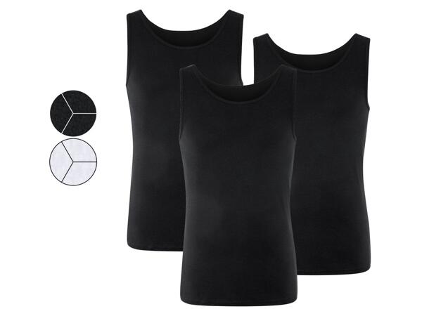 Men's ribbed vests, 3 pieces