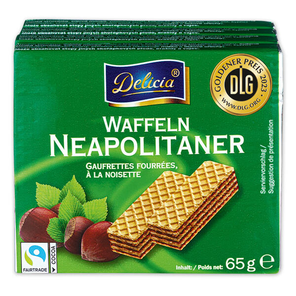 Waffeln gefüllt