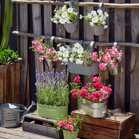 Bloempot met hangbeugel
