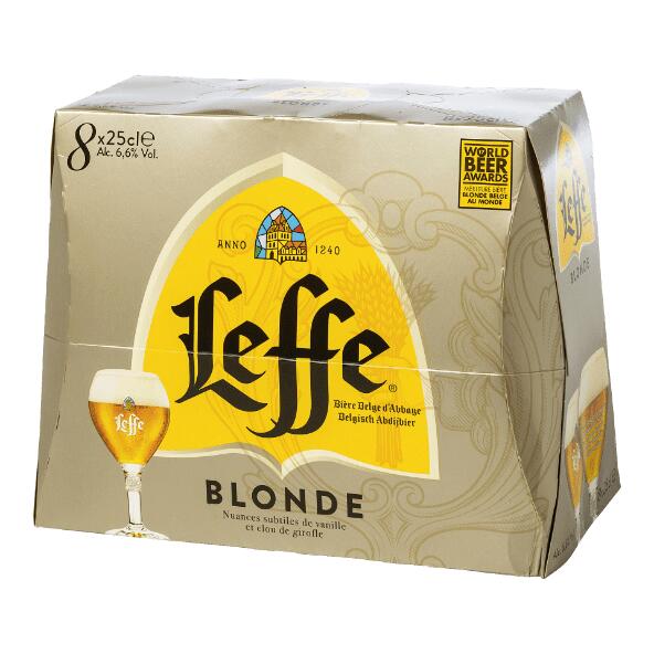 LEFFE(R) 				Bière d'abbaye blonde, 8 pcs