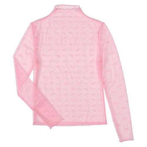 Ladies Lace Layering Top - Pink, M