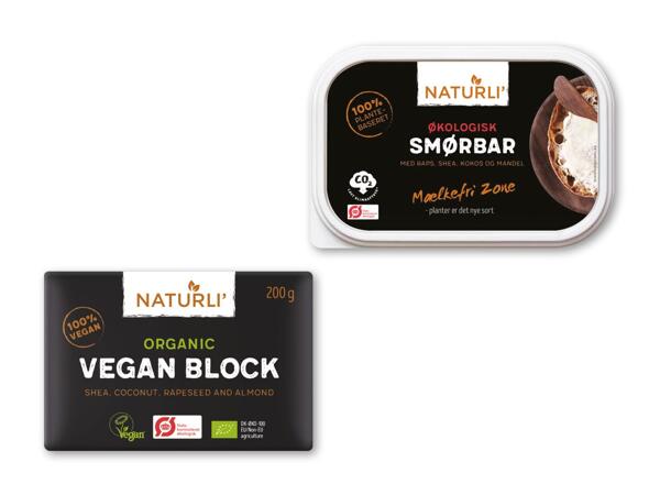 Naturli‘ økologisk vegan block eller smørbar