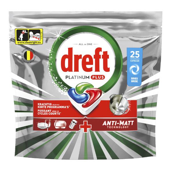 DREFT(R) Tablettes platinum plus pour lave-vaisselle, 25 pcs