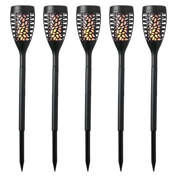 Belavi Black Solar Flame Effect Stakes - 5Pk