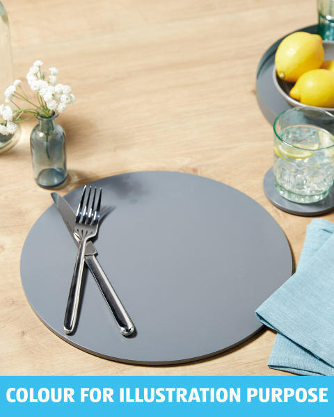 Black Placemat & Coaster Bundle