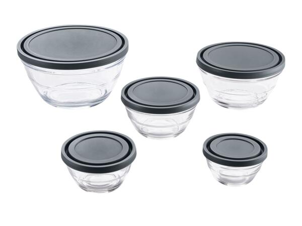 Glass bowl set, 5 pieces