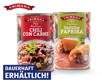 PRIMANA Chili con Carne/Gefüllte Paprika