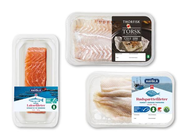 Lakse-, rødspætte- eller torskefilet