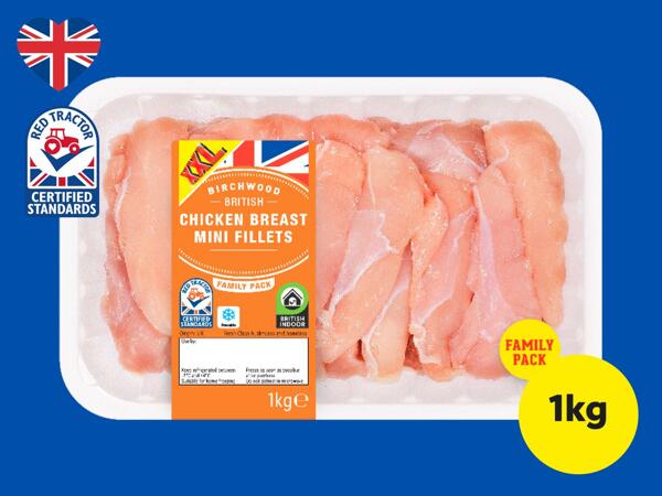 Birchwood British Chicken Breast Mini Fillets 1kg