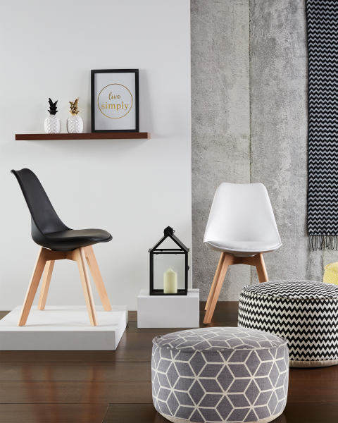 Home Creation Black Chairs 2-Pack