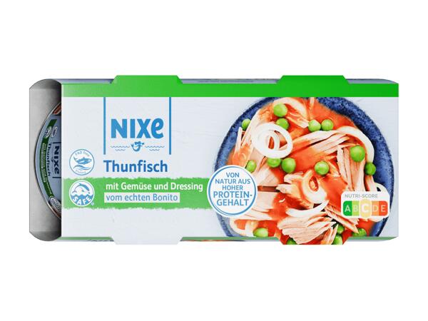 Thunfischstücke mit Gemüse