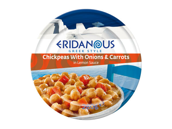 Eridanous Chickpeas with Onions & Carrots in Lemon Sauce