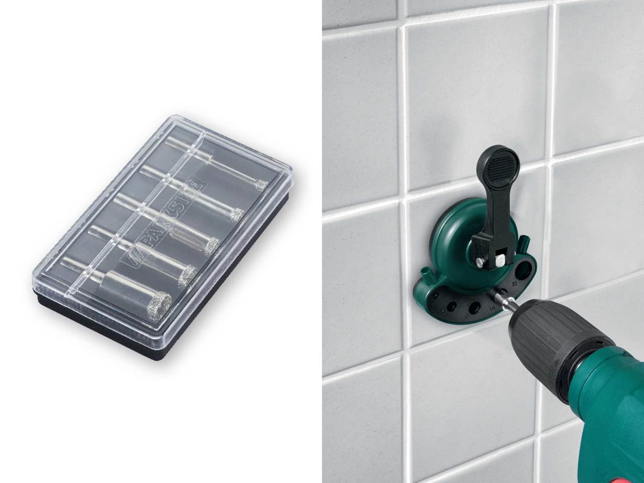 Parkside Diamond Core Drill Bits with Guide
