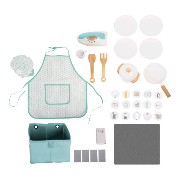 PLAYLAND(R) 				Cuisine de jeu premium en bois avec accessoires