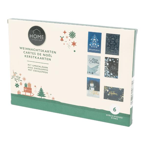 HOME CREATION(R) 				Carte de Noël (6 pcs) ou bon cadeau (2 pcs)