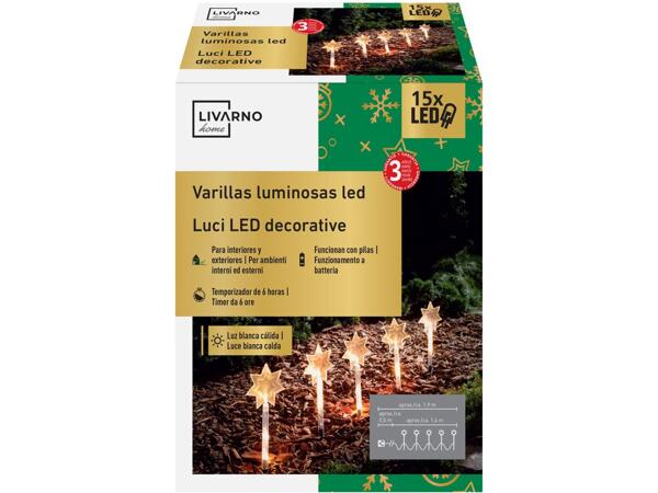 LED Stake Lights With Ground Spike, 4 or 5 Pieces