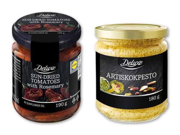 DELUXE Tørrede tomater eller artikskokpesto