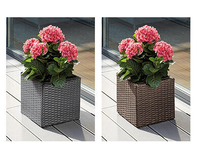 Gardenline Rattan Cubed Planter