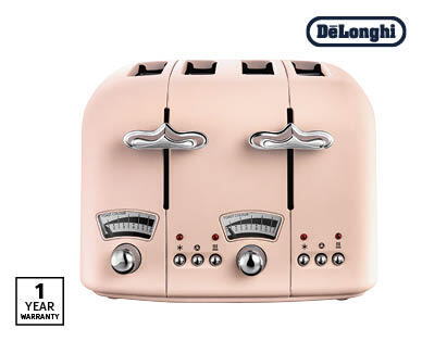 De'Longhi 4-Slice Pink or Green Argento Toaster