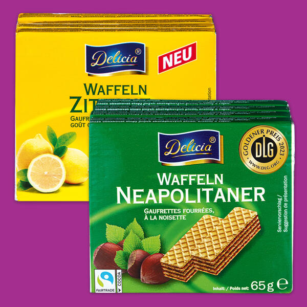Waffeln gefüllt