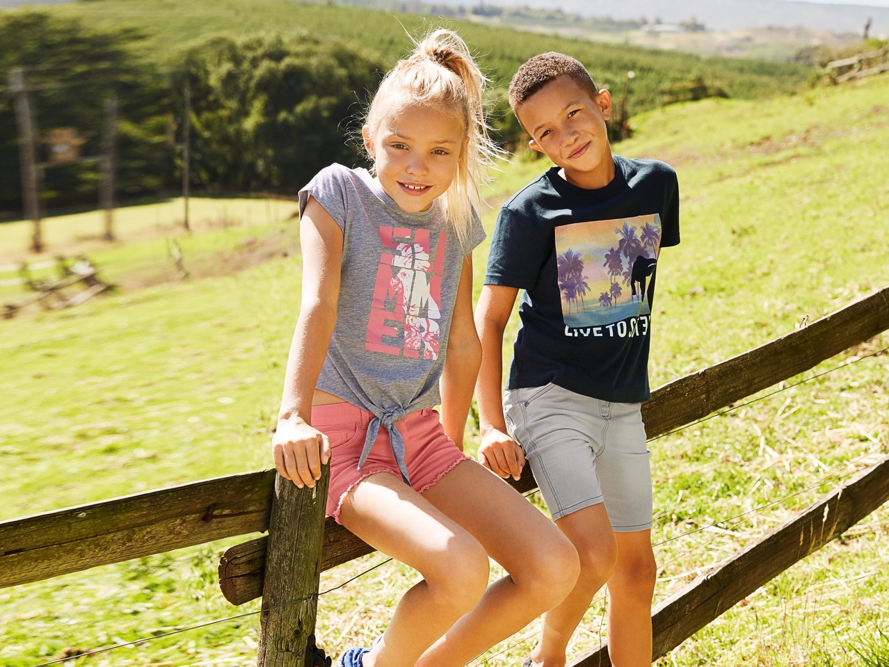 Girls' T-Shirt, 2 pieces