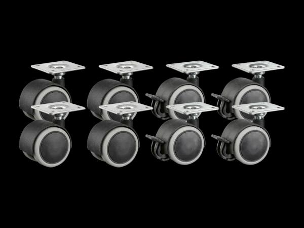 Castors Set, 4 or 8 pieces