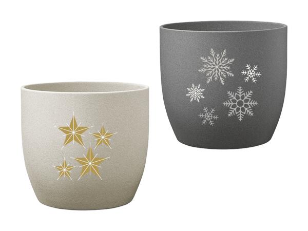 Portavaso in ceramica "Winter Sparkles"