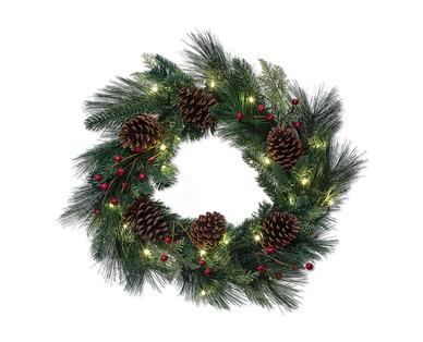 Huntington Home 24" Pre-Lit Wreath or 6' Garland