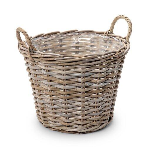 BELAVI Rattan Pflanztopf mit Henkel