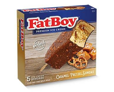 FatBoy 
 Toffee Crunch or Caramel Pretzel Ice Cream Sundaes