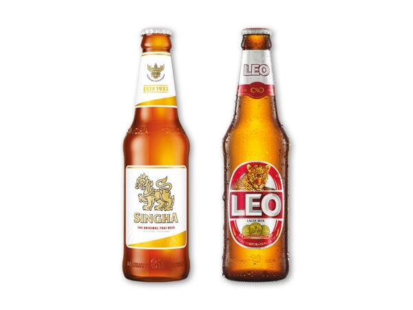 Leo eller Singha asiatisk øl