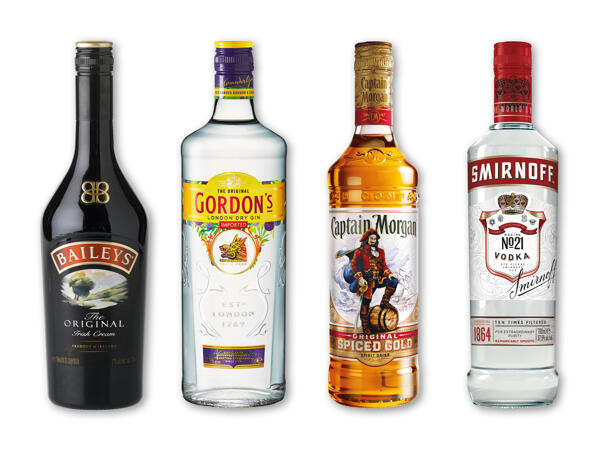 Baileys, Smirnoff, Gordon's eller Captain Morgan