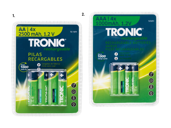 Piles rechargeables, 4 pièces