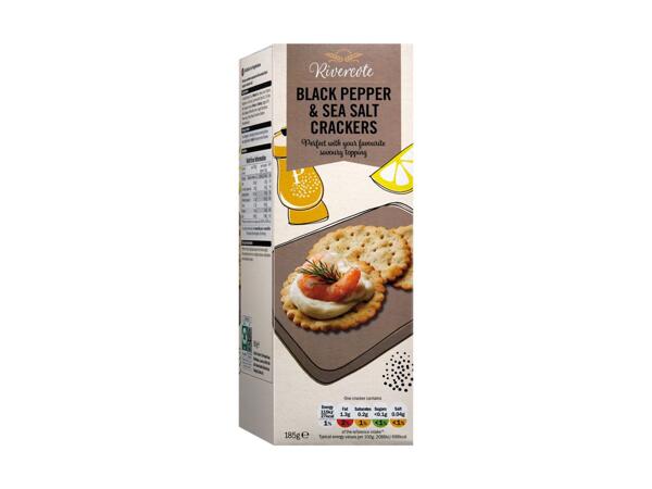 Premium Black Pepper & Sea Salt Crackers