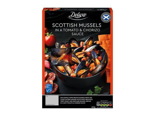 Deluxe Scottish Mussels in a Tomato & Chorizo Sauce