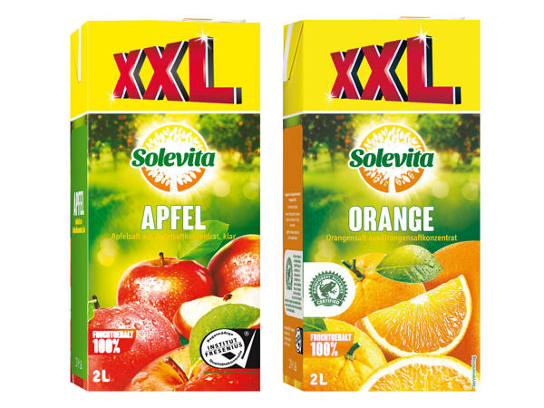 Orangen- oder Apfelsaft 1,5 l + 0,5 l gratis