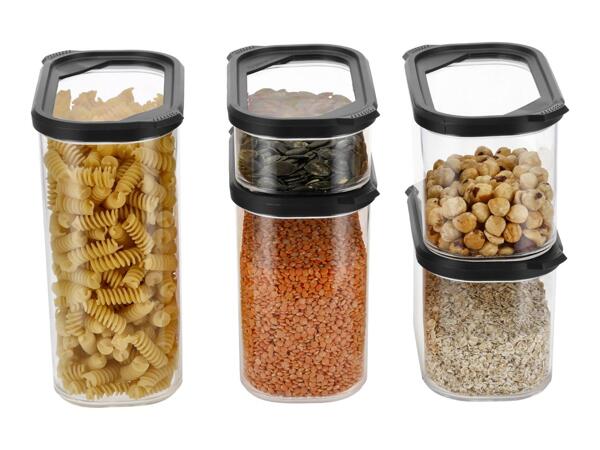 Silvercrest Black Food Storage Containers - 5 Pack