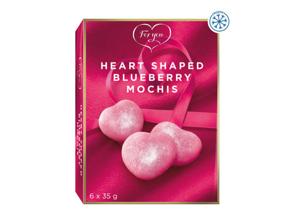 For You Heart-Shaped Blueberry Mochis