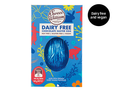 Sweet William Dairy Free Vegan Easter Egg 140g