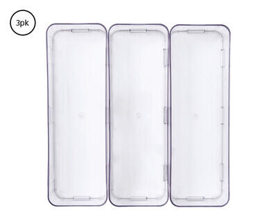 Interlocking Clear Plastic Drawer Organisers