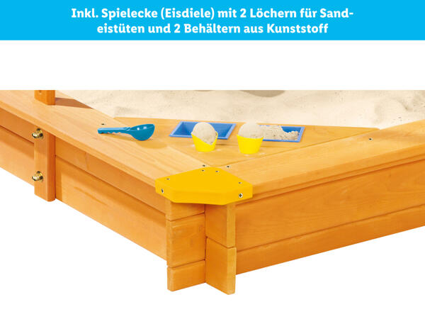 Sandkasten mit Dach