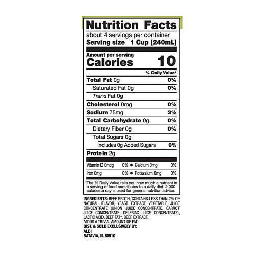 Fat Free Unsalted Beef Broth, 32 oz