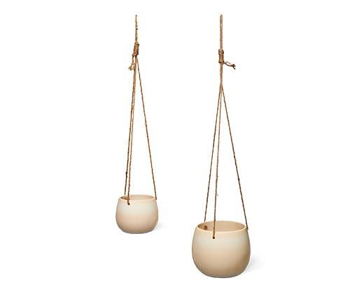 Belavi 2 Pack Ceramic Hanging Planter